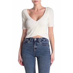 Good American The Crisscross Knit T-Shirt …